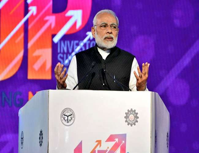 Indian PM Narendra Modi UP Investors Summit